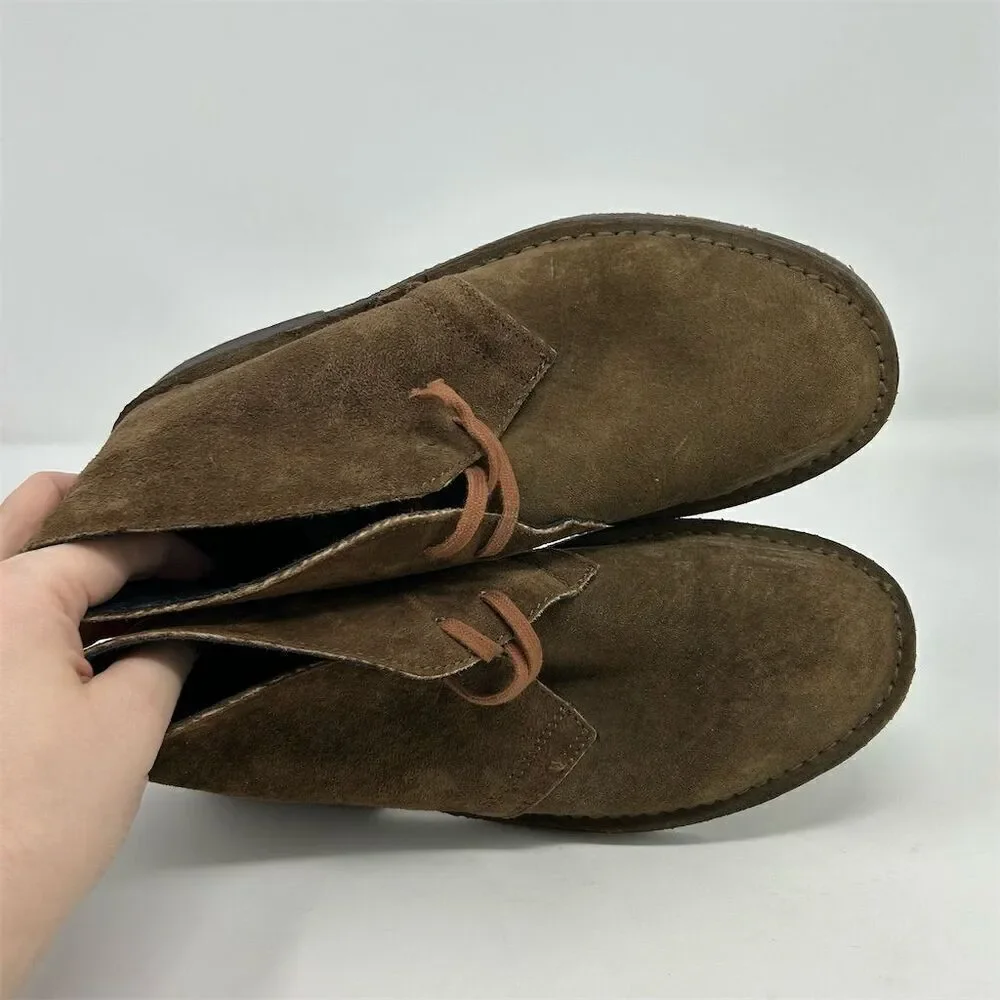 MG Italian Made Lace Up Chukka Boots Size 39 Brown Suede Lace Up Casual